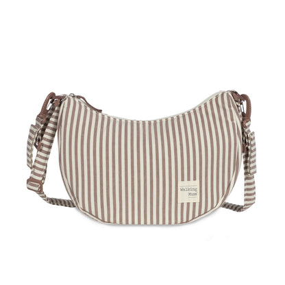 Walking Mum Bolsa Crossbody Góndola - Praliné Strips Moka