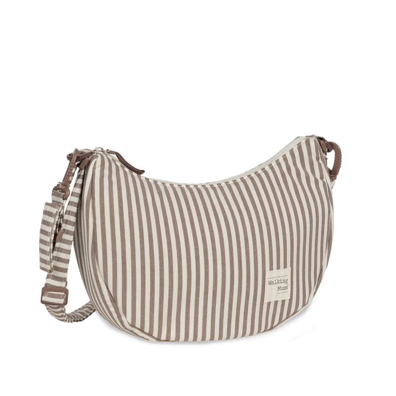 Walking Mum Bolsa Crossbody Góndola - Praliné Strips Moka