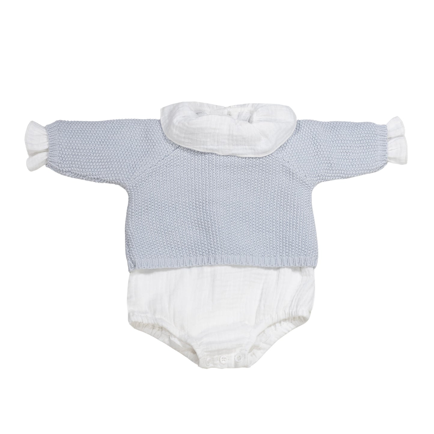 Conjunto 3 peças Pasito a Pasito
- Tricot Azul