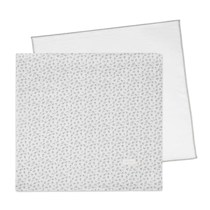 Pasito a Pasito Conjunto de 2 Musselinas 70x70cm - Little Bloom Flowers Gris