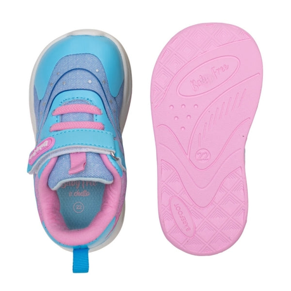 1126530 Azul - Ténis com Luzes Estampado Fantasia Barefoot Chetto