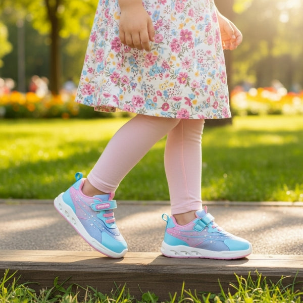 1126530 Azul - Ténis com Luzes Estampado Fantasia Barefoot Chetto