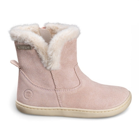 Bota Barefoot Impermeável em Pele com Pelo - Chetto - Rosa
