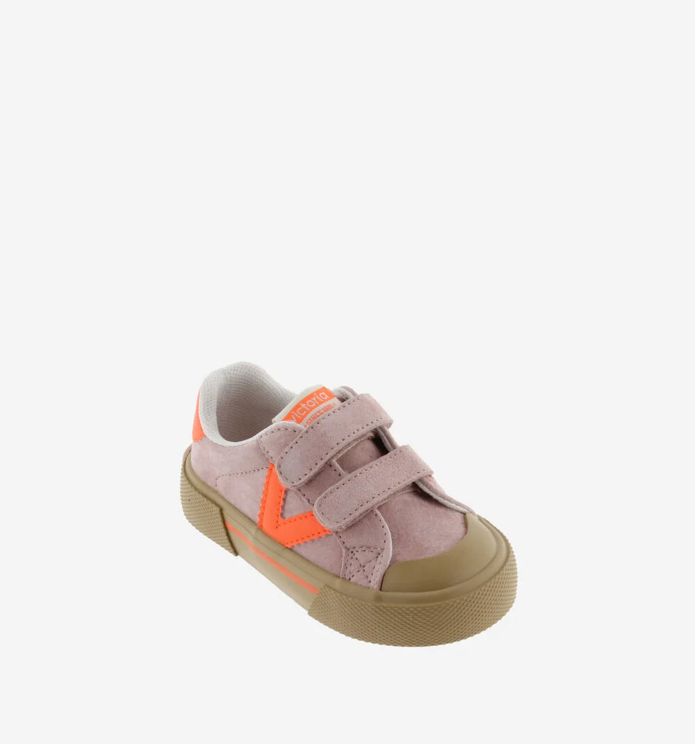 Sapatilhas Victoria - Tribu Forma Larga Couro Rachado & Contraste