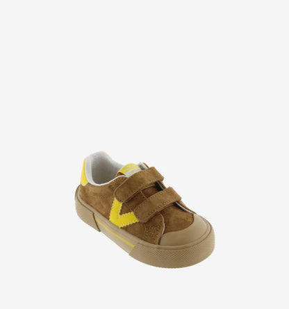 Sapatilhas Victoria - Tribu Forma Larga Couro Rachado & Contraste