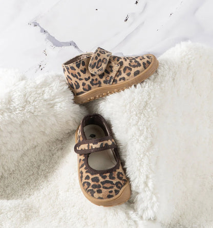 Botas Victoria - Bosco Tira Barefoot Couro Leopardo