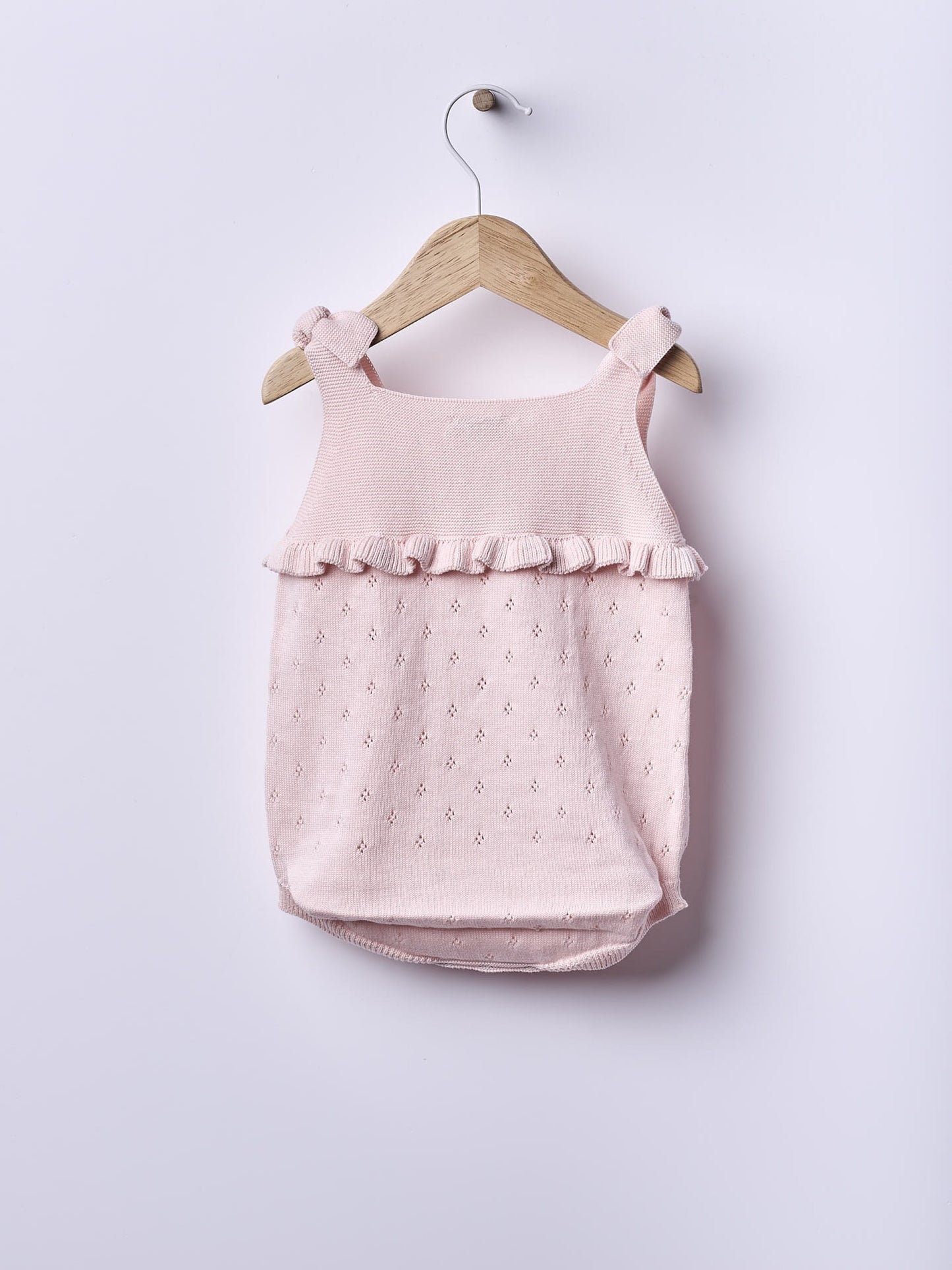 Fofo de alças tricotado em algodão orgânico Rosa - BREEZE