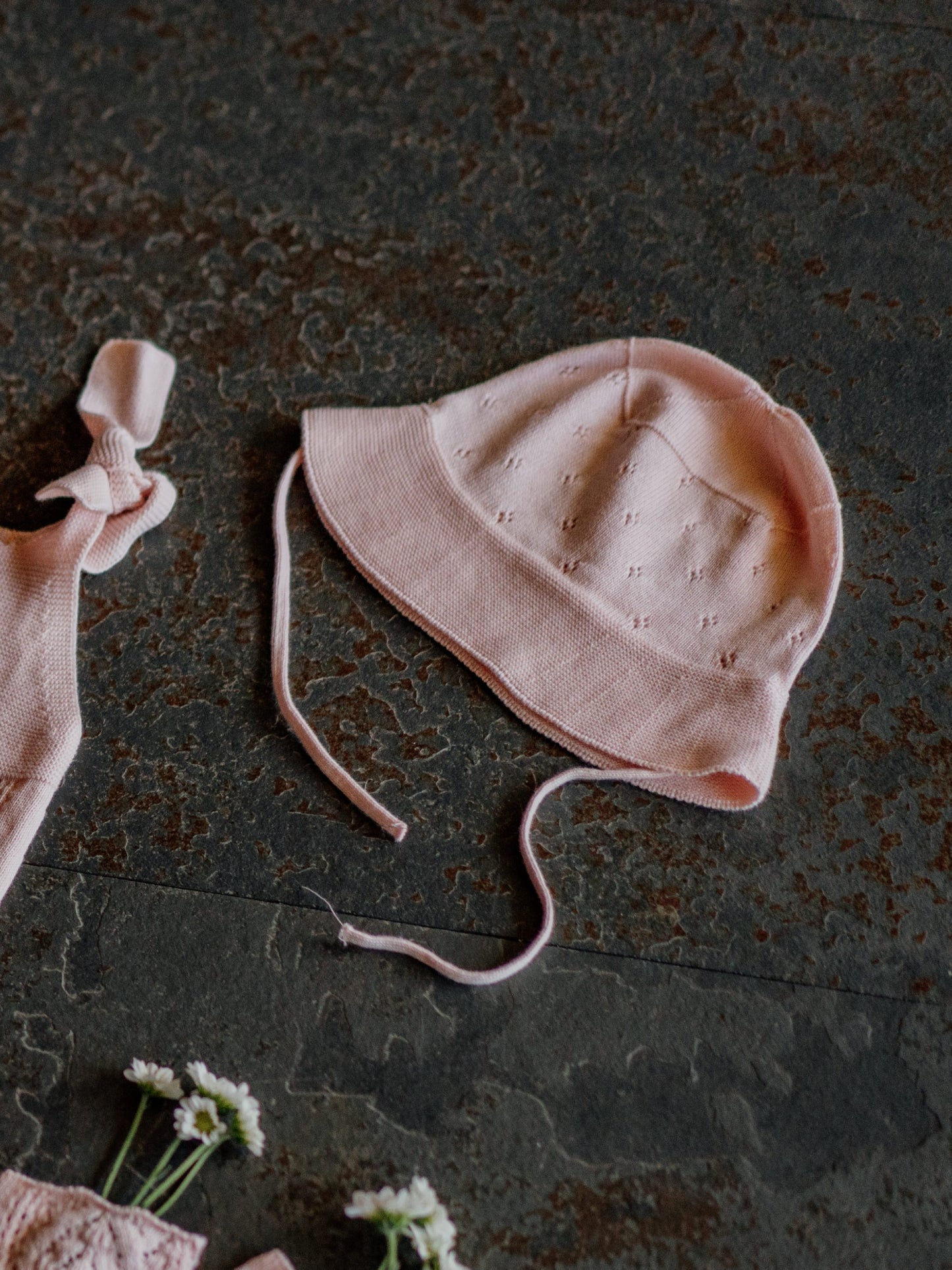 Chapéu de sol tricotado em algodão orgânico Rosa - BREEZE