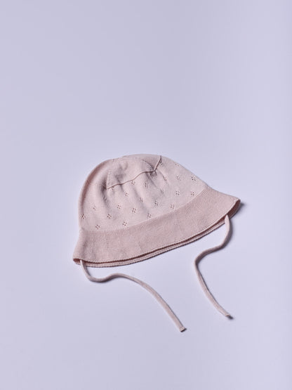 Chapéu de sol tricotado em algodão orgânico Rosa - BREEZE