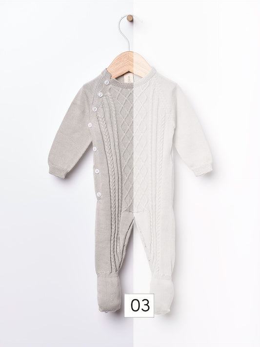 Wedoble - MY SWEET BABY 
Babygrow Tricotado em Algodão Orgânico Pérola