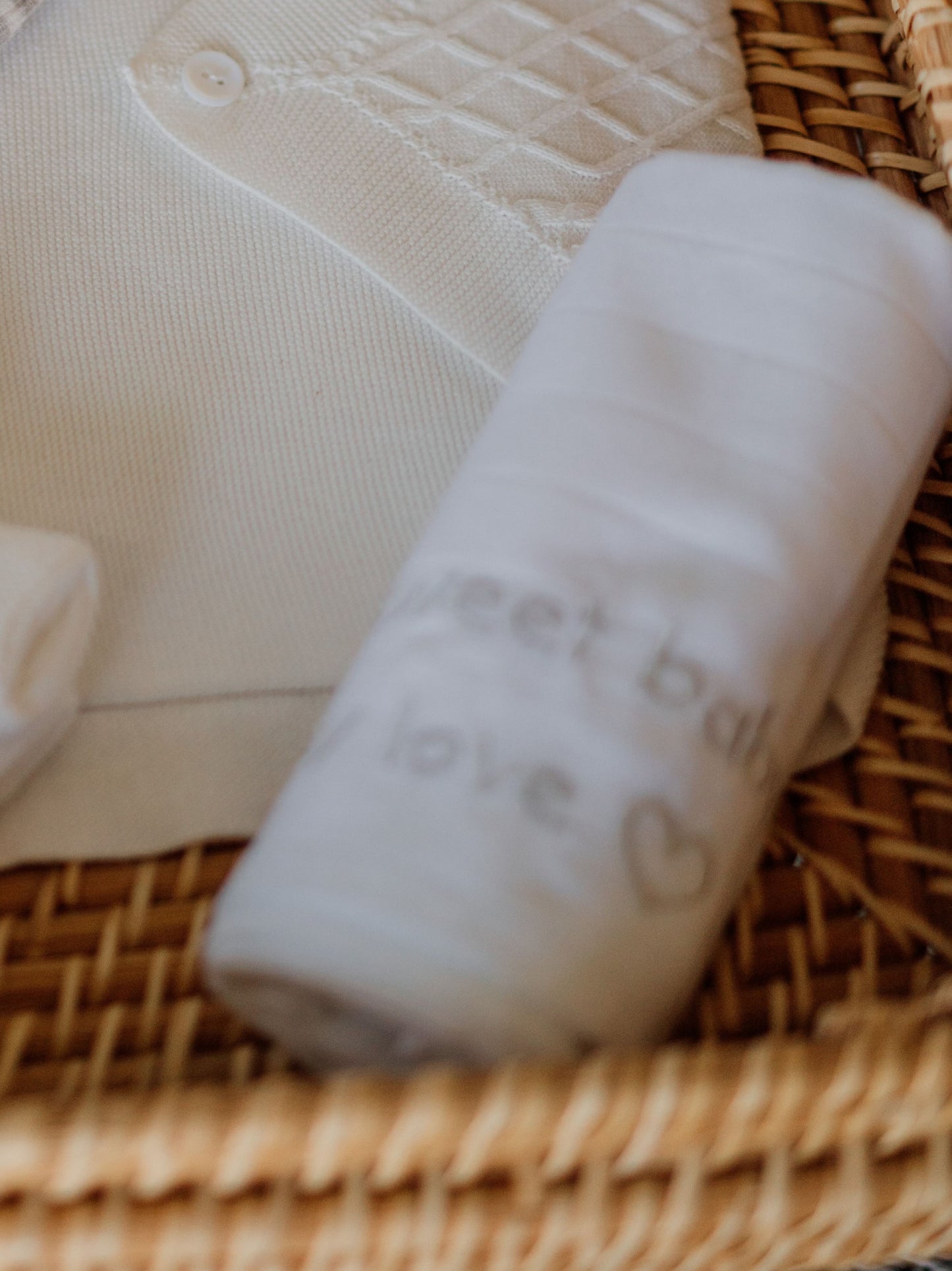 Wedoble - MY SWEET BABY Fralda de Pano Bordada Cinza Claro