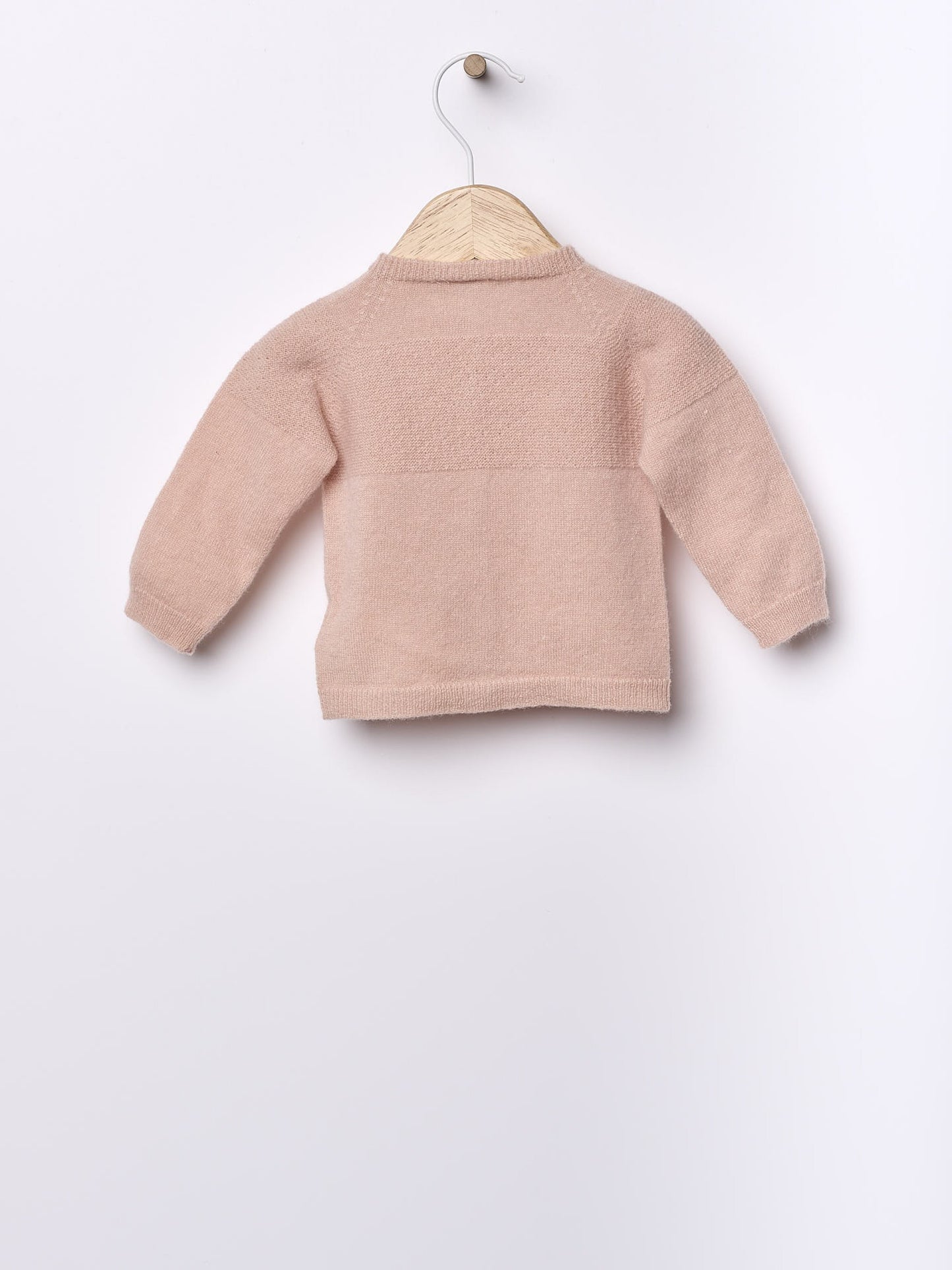 Wedoble - LITTLE LOVE Casaco Tricotado em Lã Merino e Caxemira 
 Rosa Médio