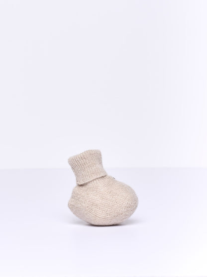 Wedoble - LITTLE LOVE Carapins Tricotados em Lã Merino e Caxemira Bege