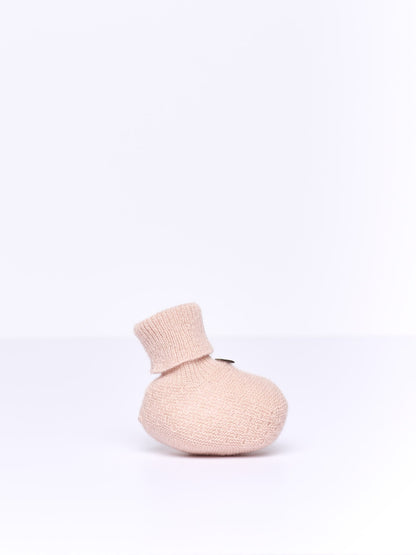 Wedoble - LITTLE LOVE Carapins Tricotados em Lã Merino e Caxemira Rosa Médio