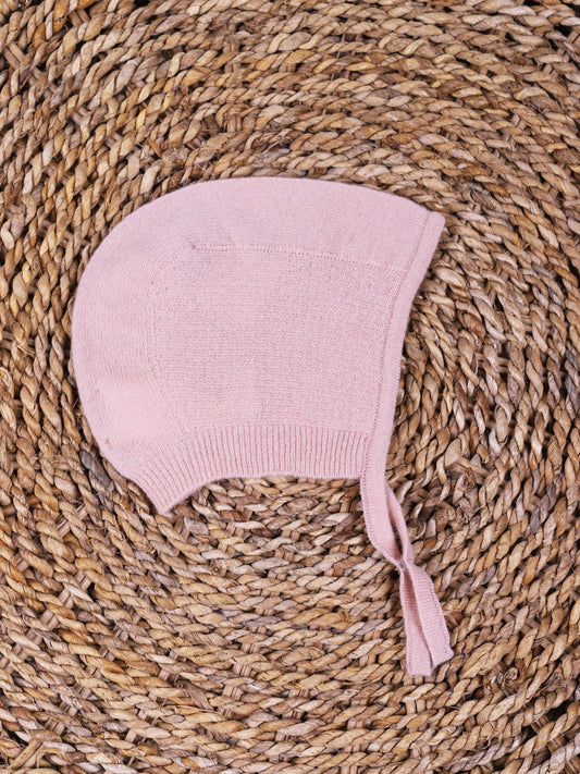Wedoble - LITTLE LOVE 
Touca tricotada em Lã Merino e Caxemira Rosa Médio