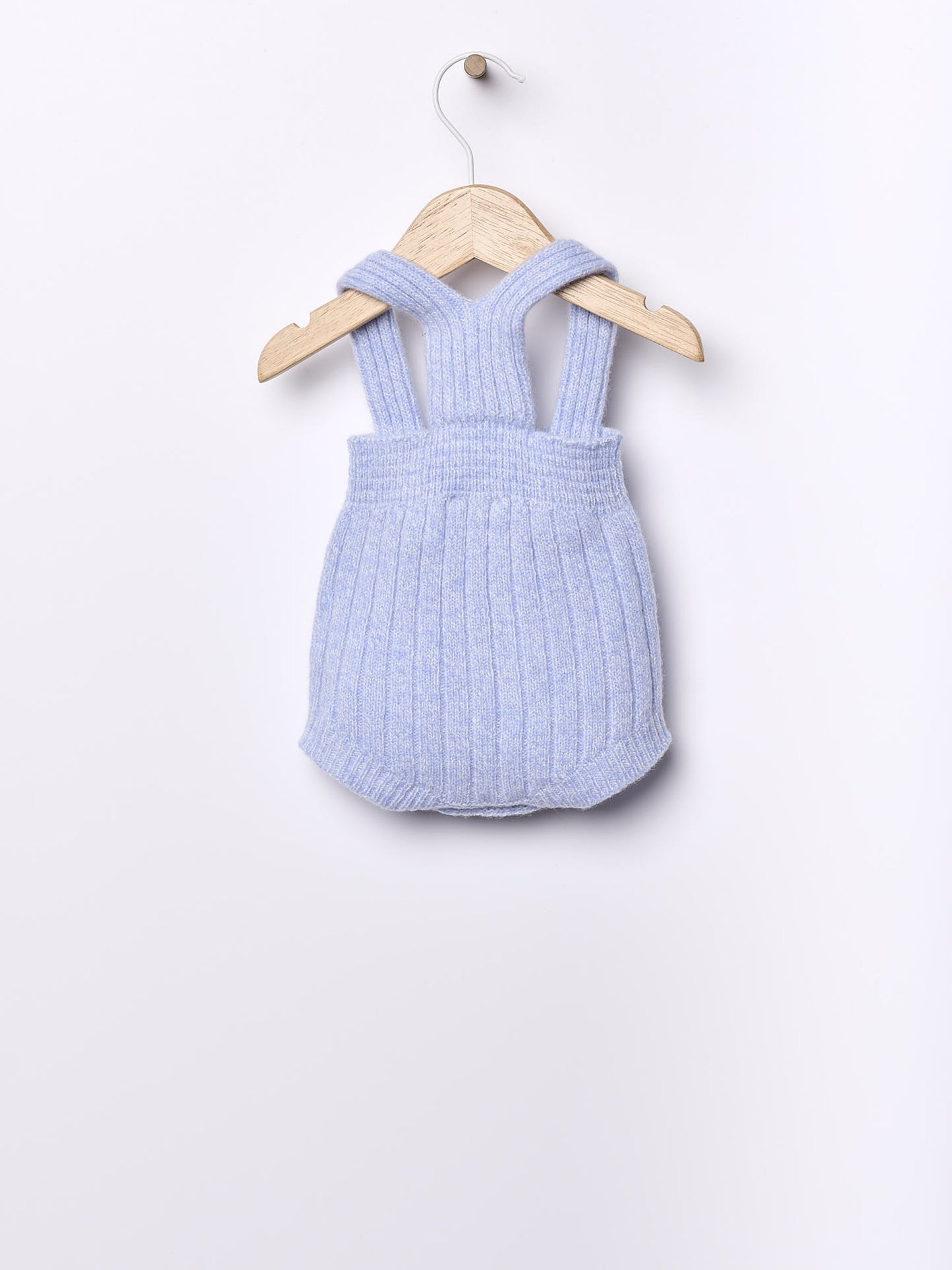 Wedoble - BUNNY AND FRIENDS Fofo com Alças Tricotado em Lã Merino Azul Mouliné