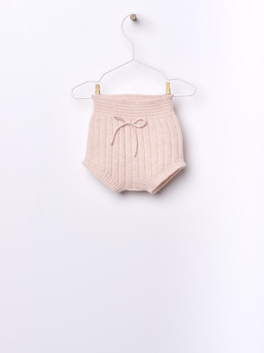 Wedoble - BUNNY AND FRIENDS Tapa Fralda Tricotado em Lã Merino Rosa Mouliné
