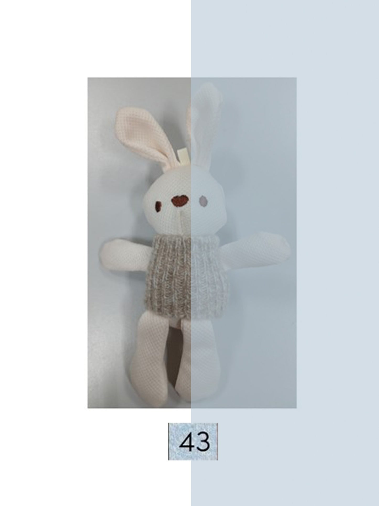 Wedoble - BUNNY AND FRIENDS Coelhinho de Peluche Azul Mouliné