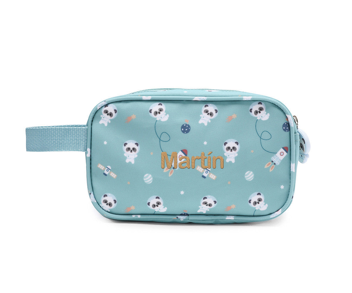 Necessaire Infantil Personalizável Tutete - Pandas In Space