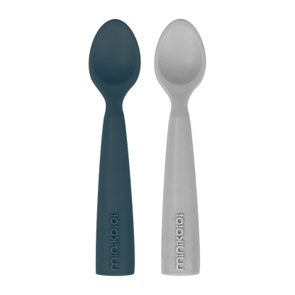 Pack de 2 Colheres de Silicone  - Deep Blue/Powder Grey