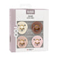 Pack 4 Chupetas BIBS Colour Ivory/Blush/Woodchuck/Blossom