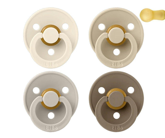 Pack 4 Chupetas BIBS Colour Ivory/Sand/Vanilla/Dark Oak
