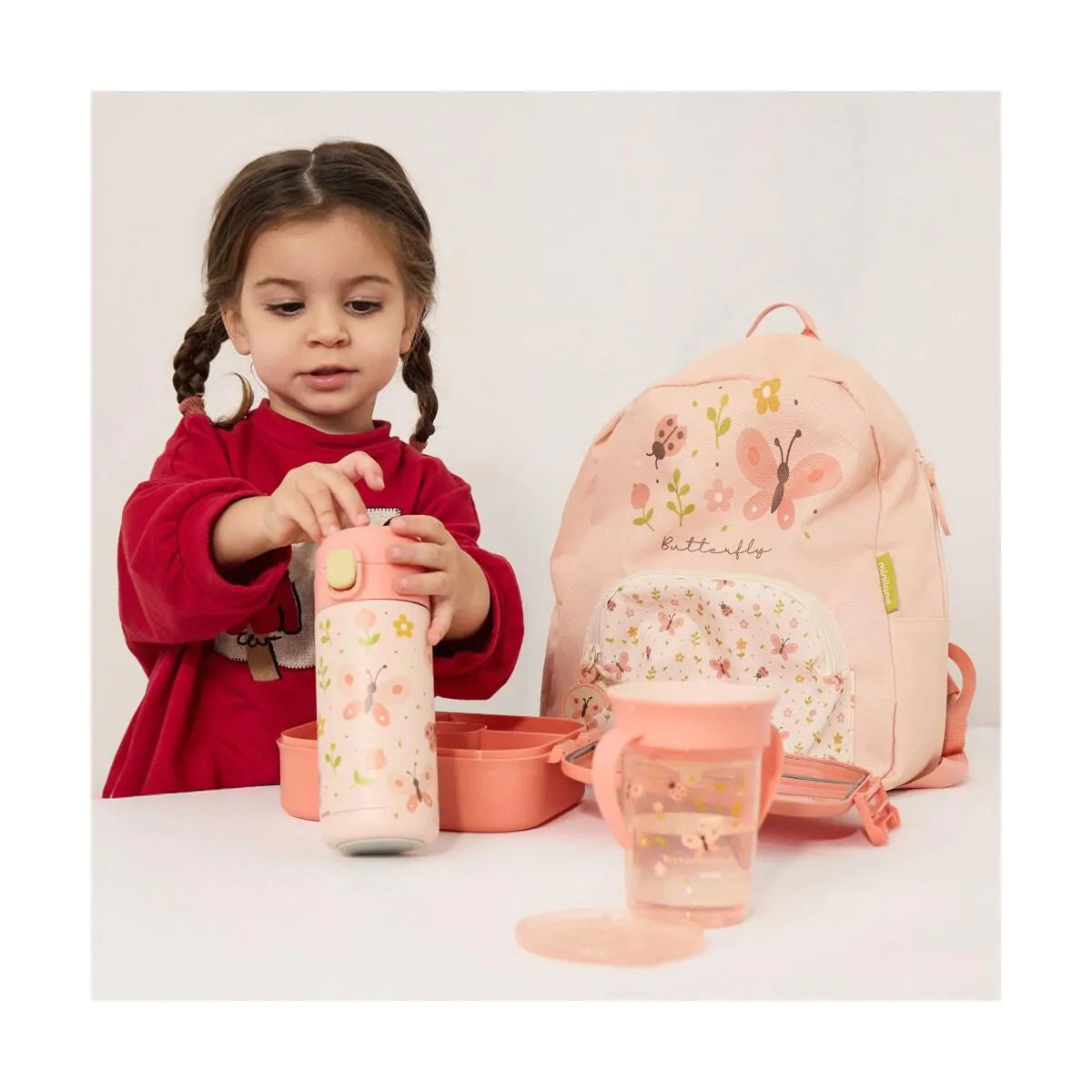 Garrafa Térmica Infantil de Aço 320ml Miniland - Butterfly