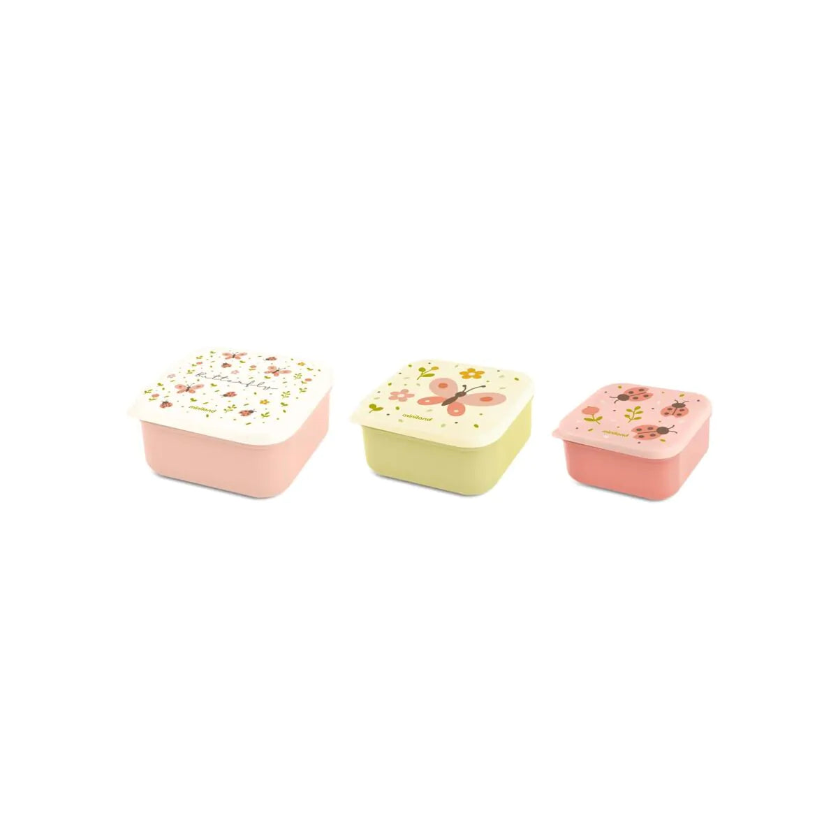 Conjunto de 3 Caixas Snackbox Miniland - Butterfly