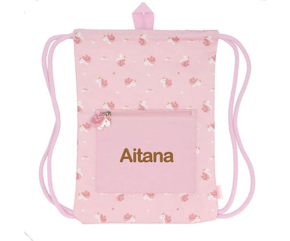 Mochila Saco Impermeável Personalizável - Magical Unicorn