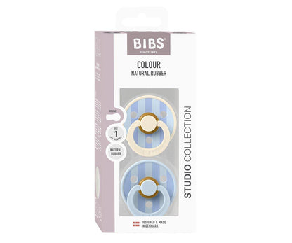 BIBS Studio Colour - Round Block Baby Blue Dusty Blue Mix
