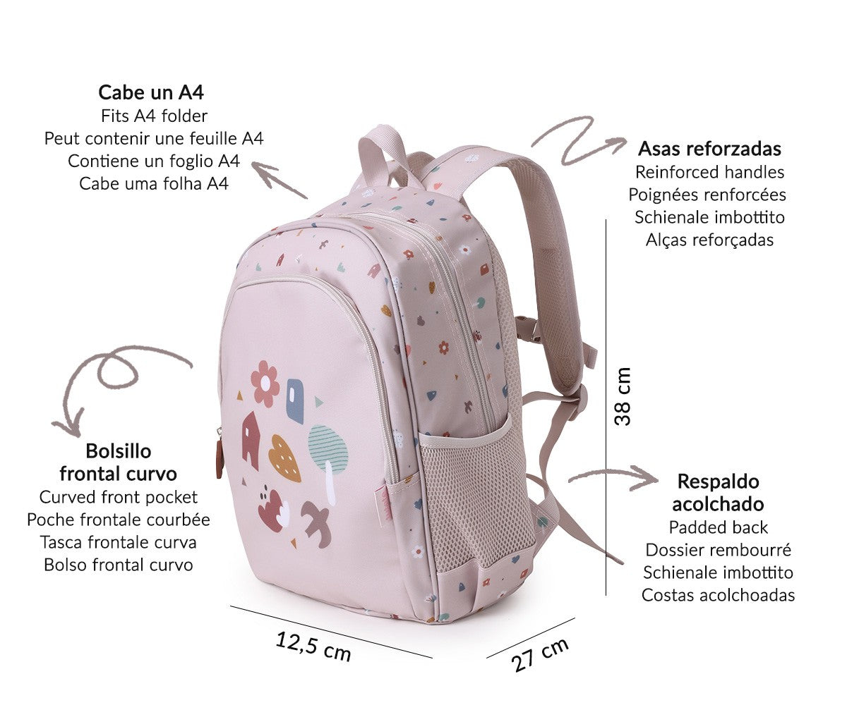 Mochila Média + Porta-chaves Personalizável Tutete - Geometric Nature