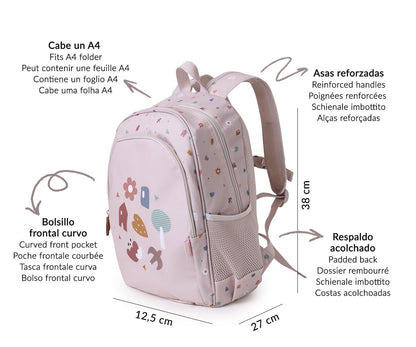 Mochila Média + Porta-chaves Personalizável Tutete - Geometric Nature