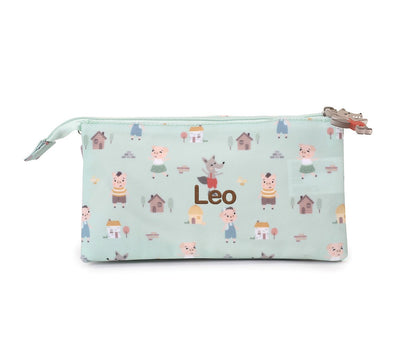 Estojo 3 Compartimentos  Personalizável Tutete - The Three Little Pigs