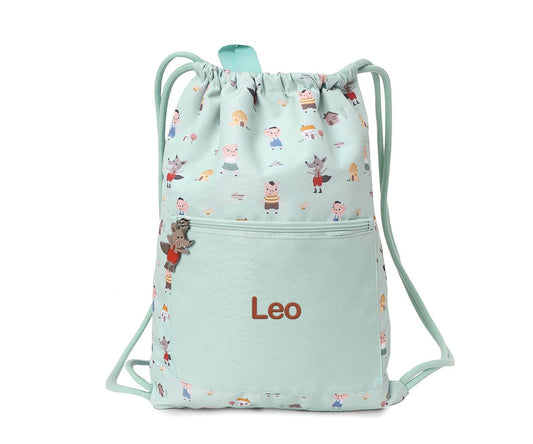 Mochila Saco Impermeável  Personalizável Tutete - The Three Little Pigs
