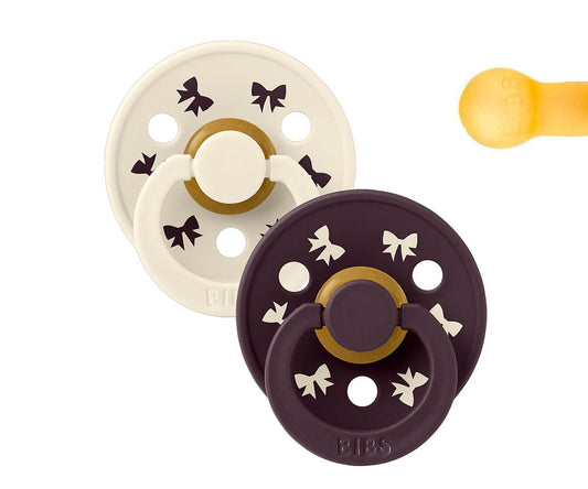 BIBS Holiday Colour - Ivory/Plum