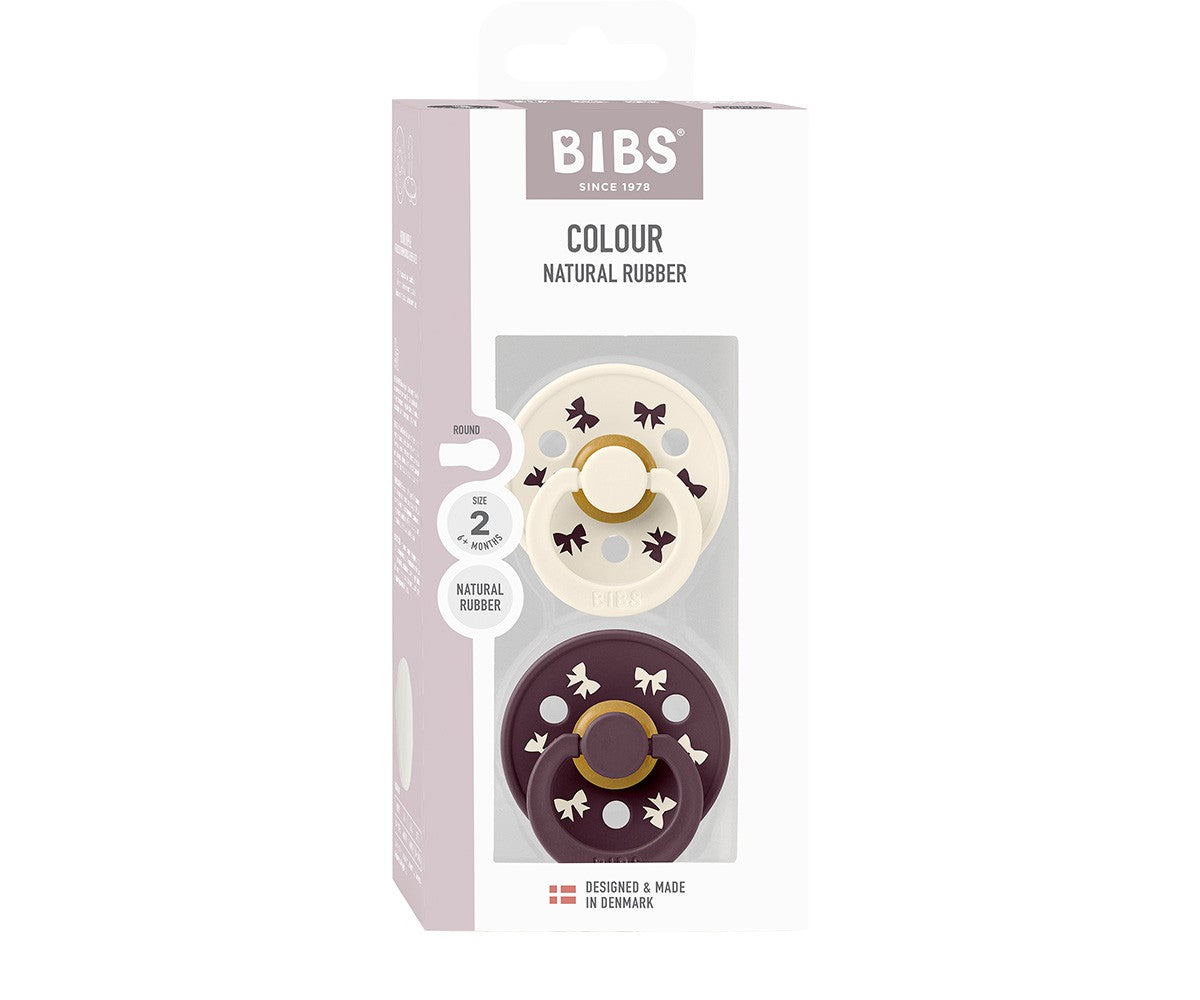 BIBS Holiday Colour - Ivory/Plum