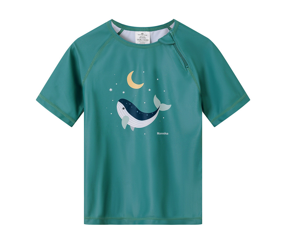 Camisola de Proteção Solar Monnëka Whale Teal
