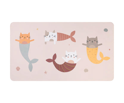 Toalha de Praia Microfibra Monnëka Mermaid Cats