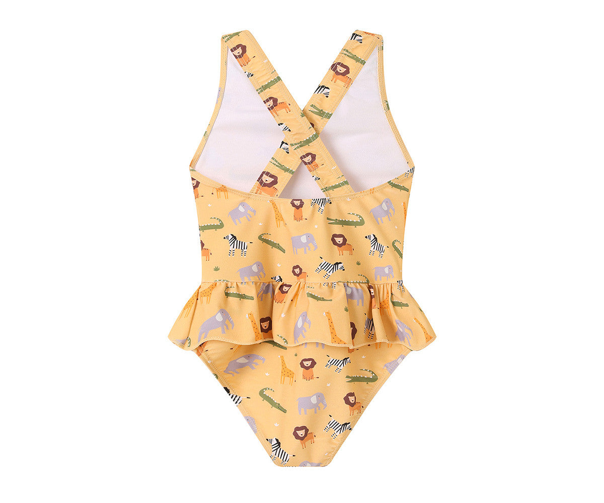 Fato de banho Monnëka com alças cruzadas Wild Animals