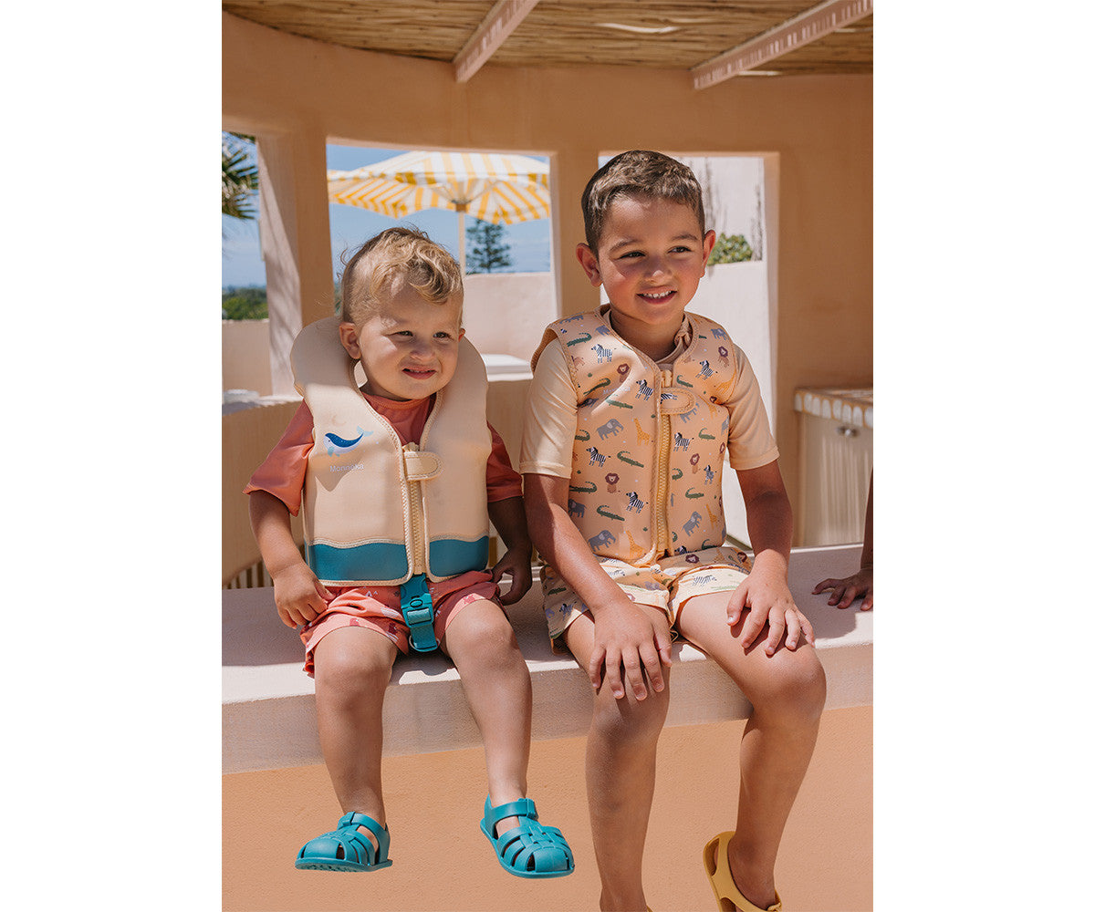 Colete Flutuador Aprendizagem  1-2 Anos Monnëka Whale Teal