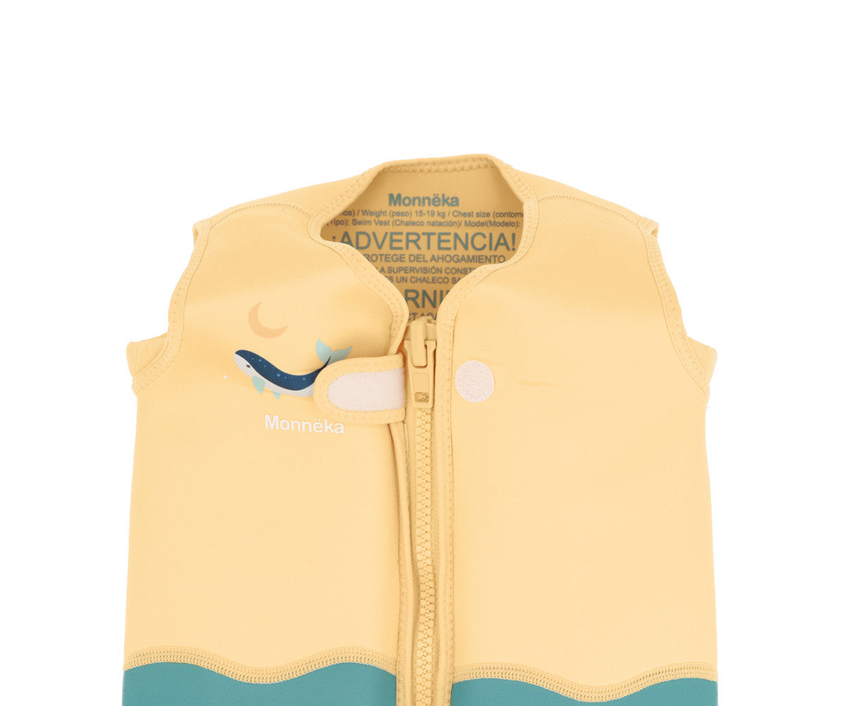 Colete Flutuador Aprendizagem Monnëka Whale Teal