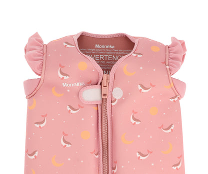 Colete Flutuador Aprendizagem Monnëka Whale Pink