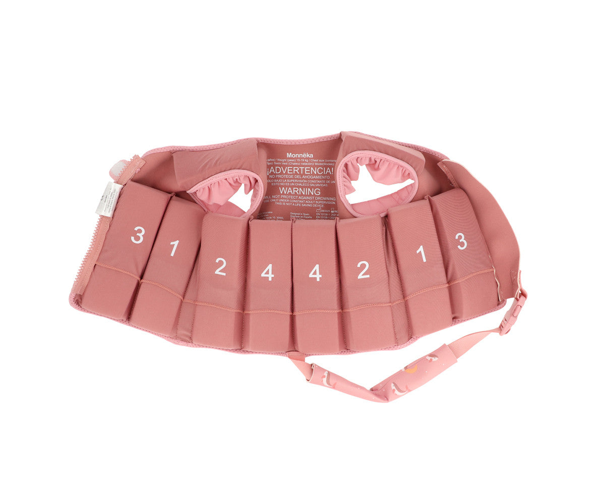 Colete Flutuador Aprendizagem Monnëka Whale Pink