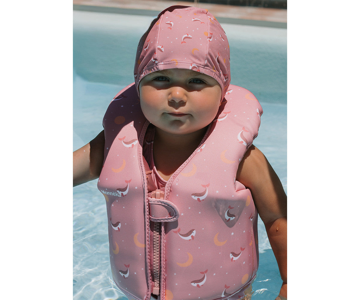 Colete Flutuador Aprendizagem 1-2 Anos Monnëka Whale Pink