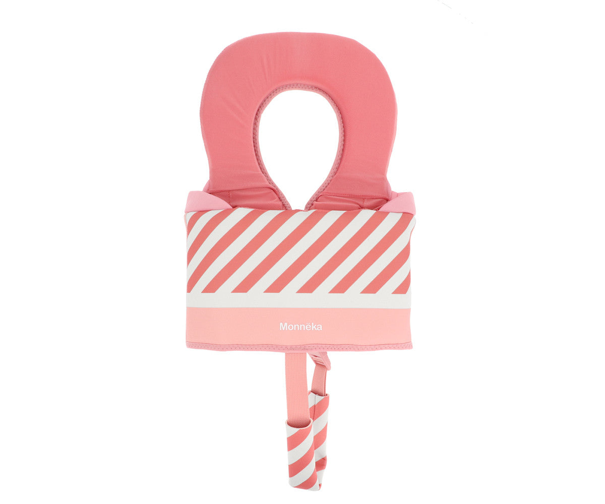 Colete Flutuador Aprendizagem 1-2 Anos Monnëka Stripes Bloom & Blush