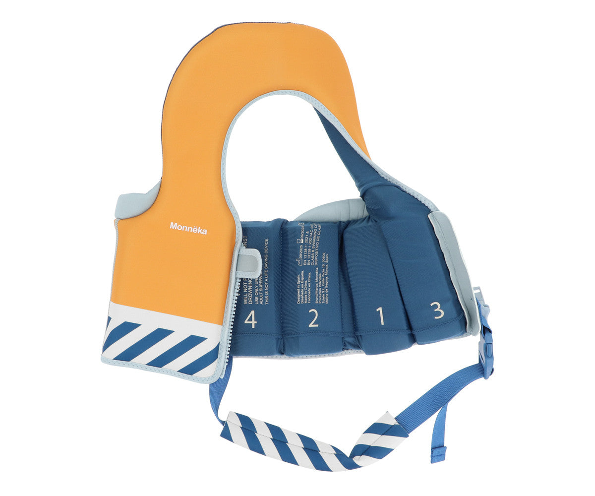 Colete Flutuador Aprendizagem 1-2 Anos Monnëka Stripes Blues & Beyond