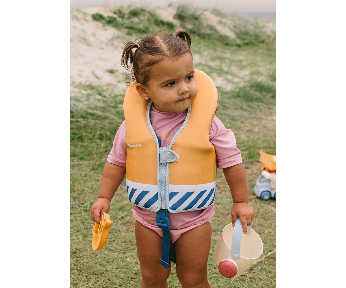 Colete Flutuador Aprendizagem 1-2 Anos Monnëka Stripes Blues & Beyond