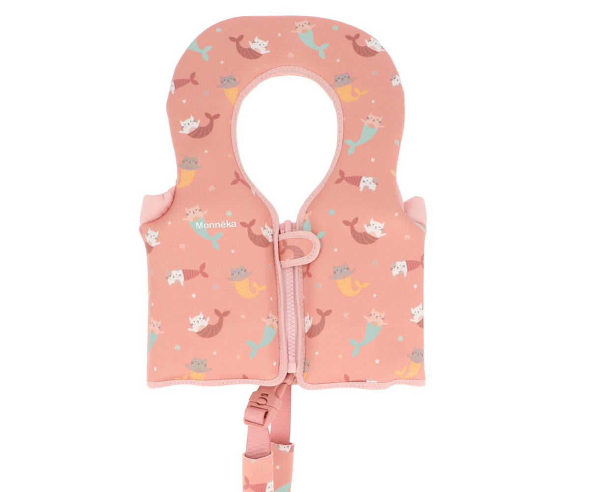 Colete Flutuador Aprendizagem 1-2 Anos Monnëka Mermaid Cats