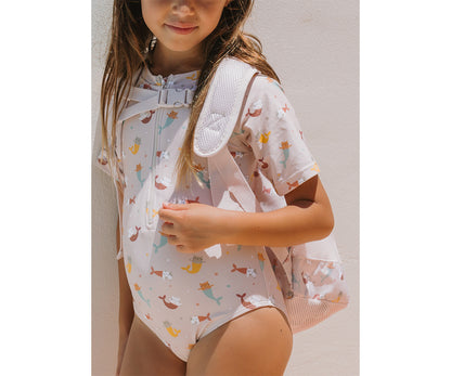 Mochila Infantil Anti-Areia Monnëka Mermaid Cats