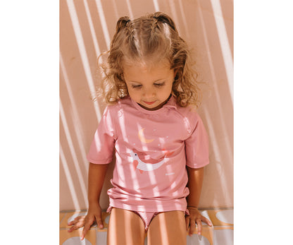 Camisola de Proteção Solar Monnëka Whale Pink